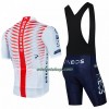 Fietskleding (Fietsshirt + Korte Koersbroek) 2022 INEOS Grenadiers - Wit Rood